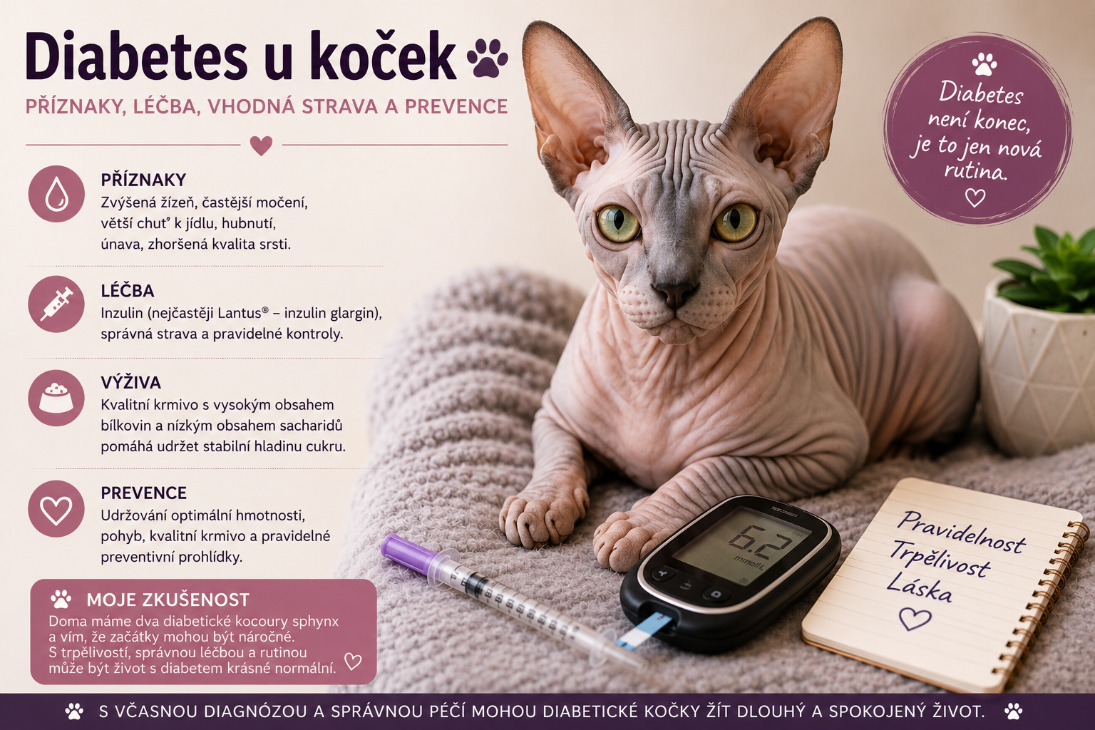Diabetes u koček: Když diagnóza není konec světa