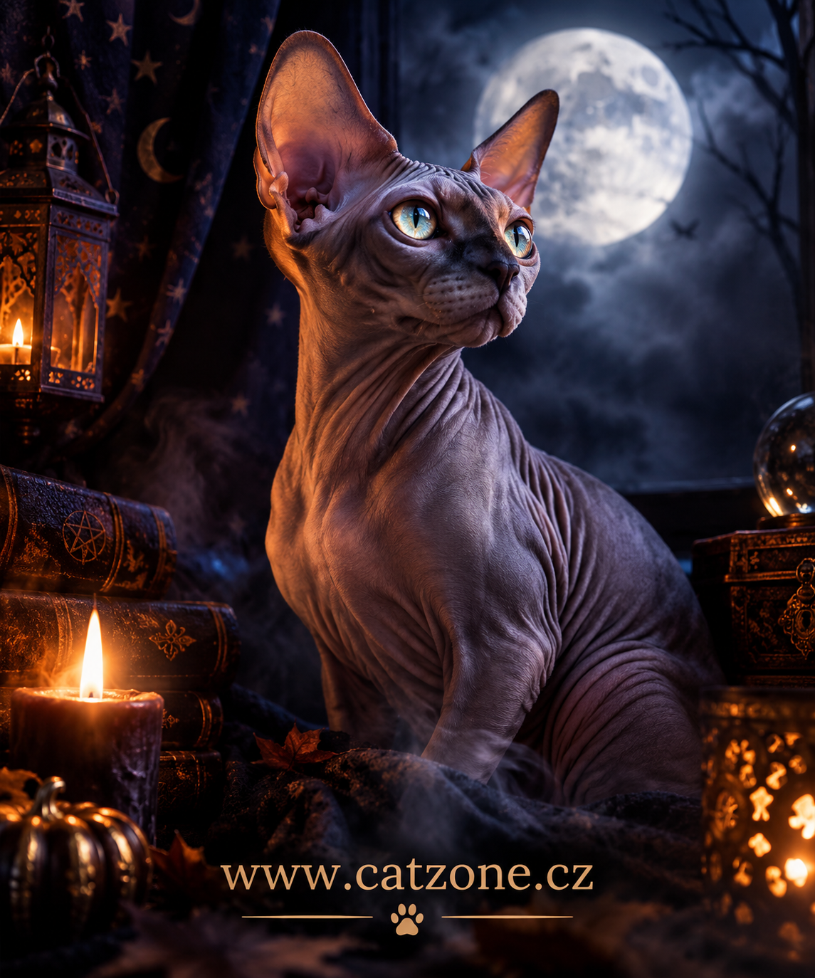🌙 Sphynx a mystika koček: Vidí duchy a chrání své lidi?