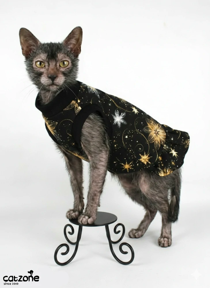 Šaty pro Sphynx - vánoční