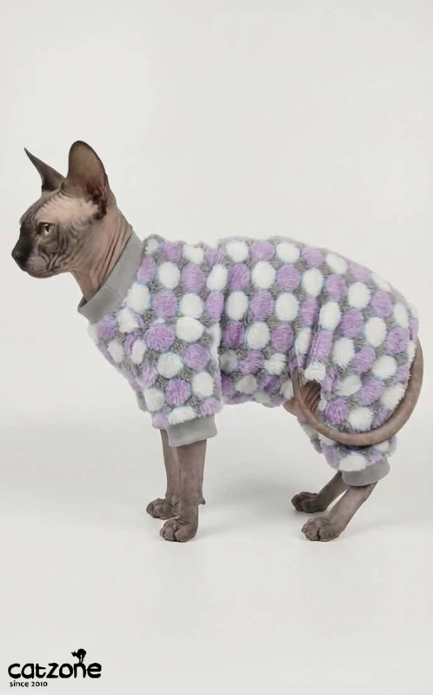Overal pro sphynx- fleec medvídek - 2 barvy