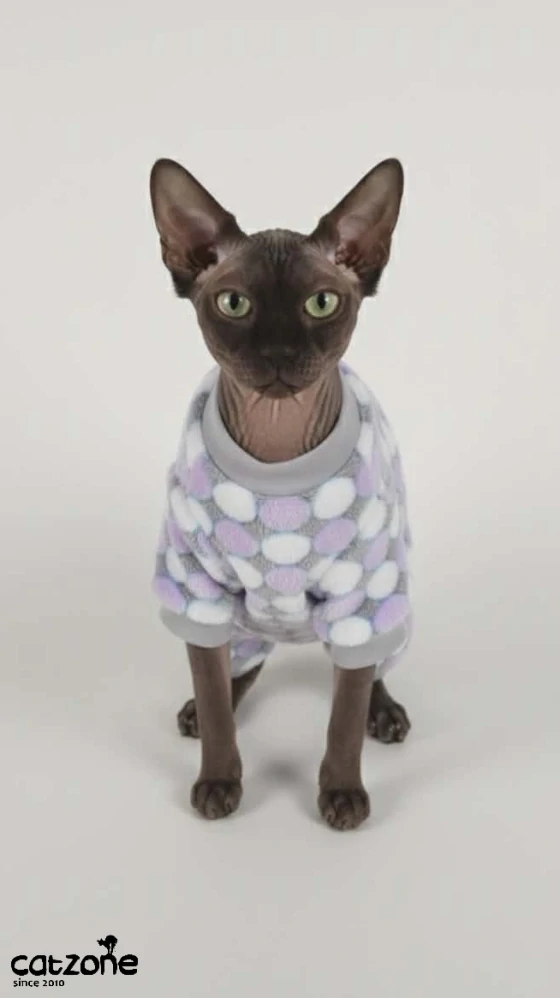 Overal pro sphynx- fleec medvídek - 2 barvy