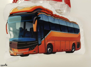 3D dekorativní polštářek autobus